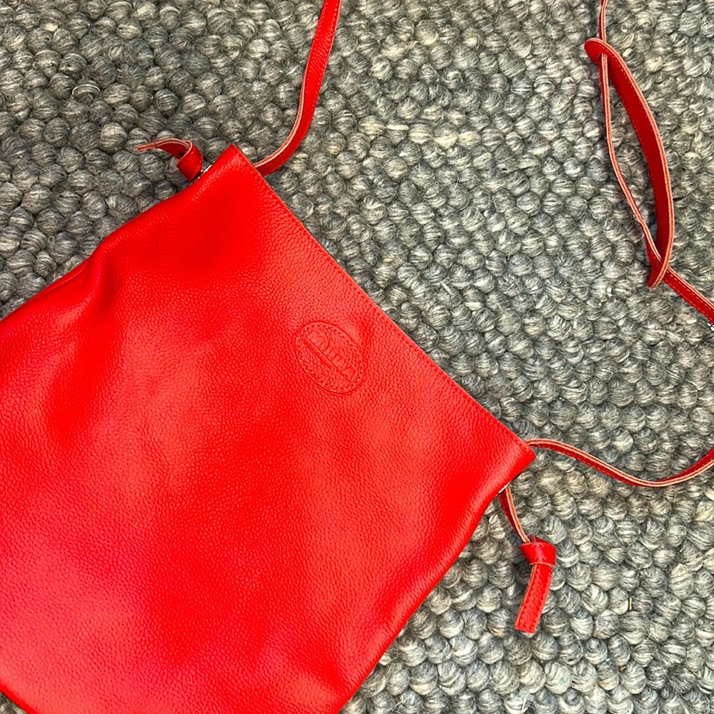 M.I.L.A Made in L.A Red Leather‎ Tote Bag